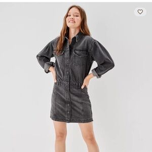 American Eagle Outfitters Charcoal Long Sleeve Dress